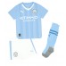 Manchester City Jeremy Doku #11 Hemmakläder Barn 2023-24 Kortärmad (+ Korta byxor)